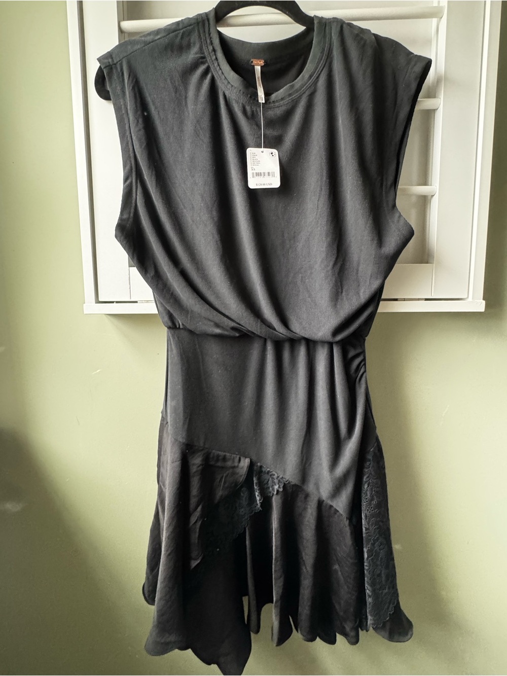 New With Tags Free People Black Sleeveless Mini Dress